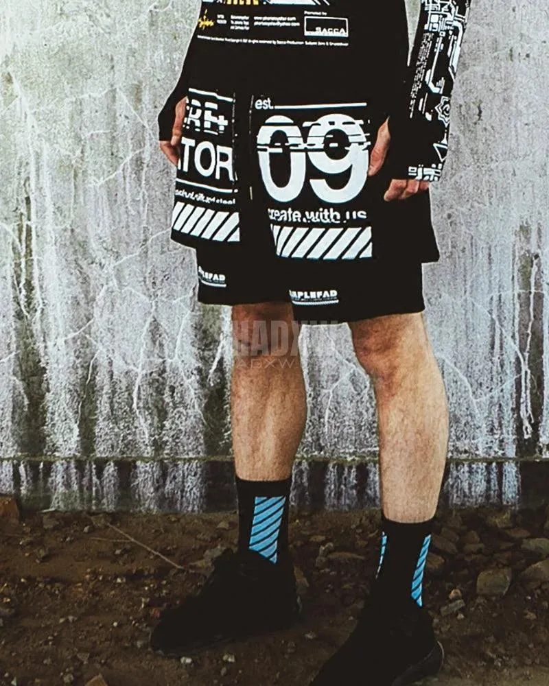 Cyberpunk Print Shorts