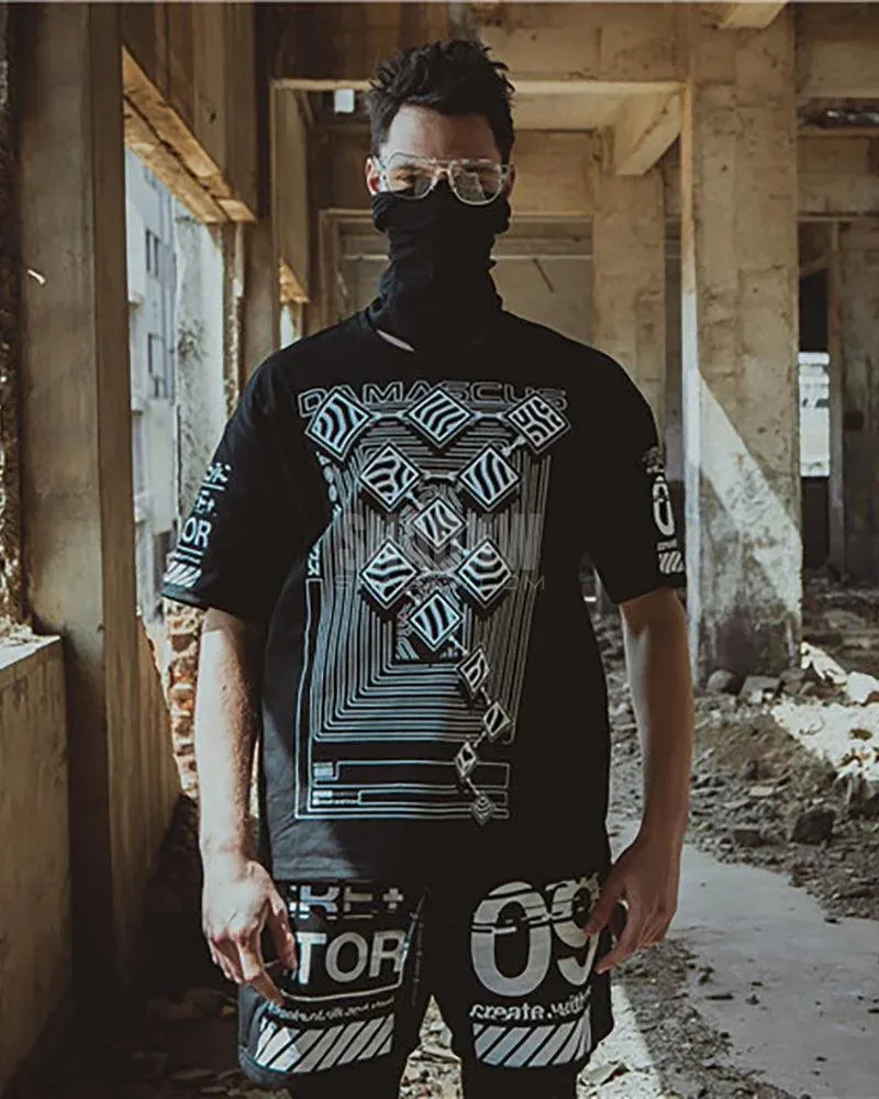 Cyberpunk Print Shorts