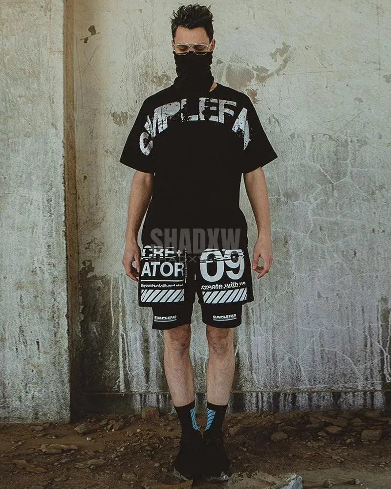 Cyberpunk Print Shorts