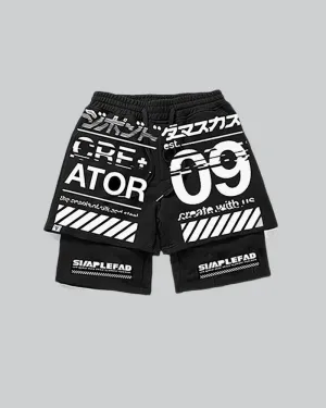 Cyberpunk Print Shorts