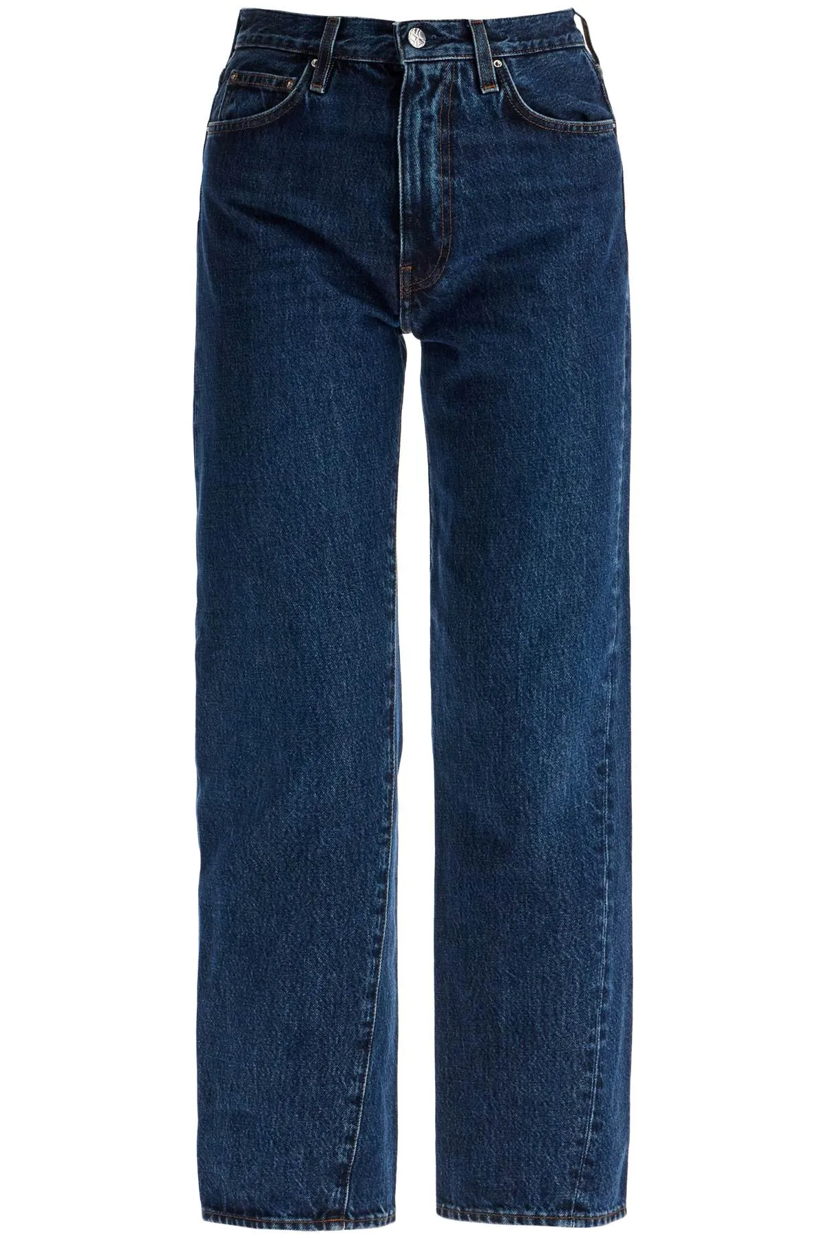 dark blue organic cotton jeans with twisted seams 223 232 741 32 DARK BLUE