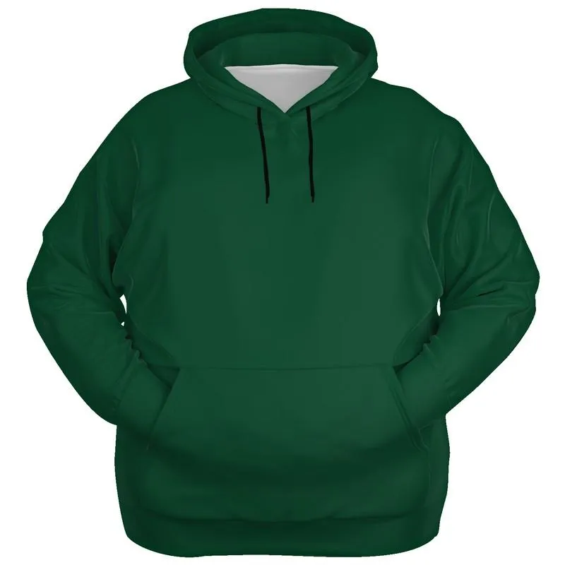 Dark Green Hoodie | Unisex | with PLUS sizes | C100M0Y75K80