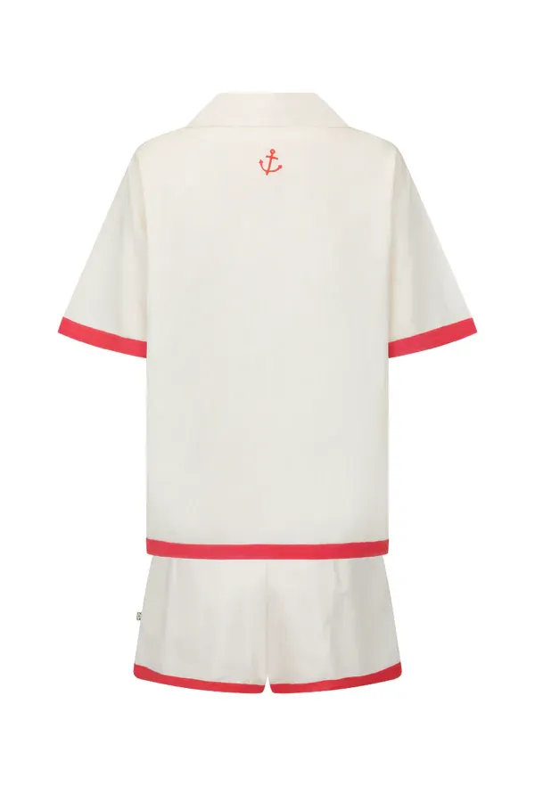 Del Mar Shirt Set Lobster Red