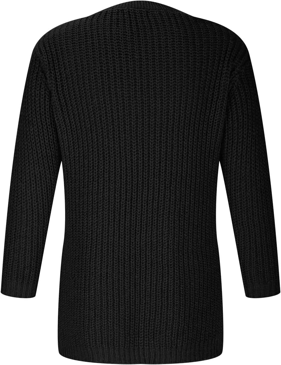 Dgoopd Men Shawl Collar Long Cardigan Sweater Heavyweight Knit Open Front Outerwear Casual Chunky Cable Solid Color Cardigan
