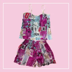 Dior John Galliano Silk Filth Nightwear Set