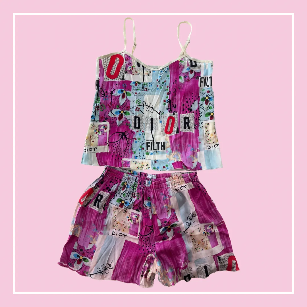 Dior John Galliano Silk Filth Nightwear Set