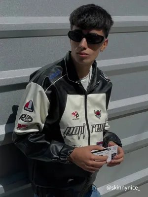 Disguisen High Street Splicing Racing Baseball Jacket