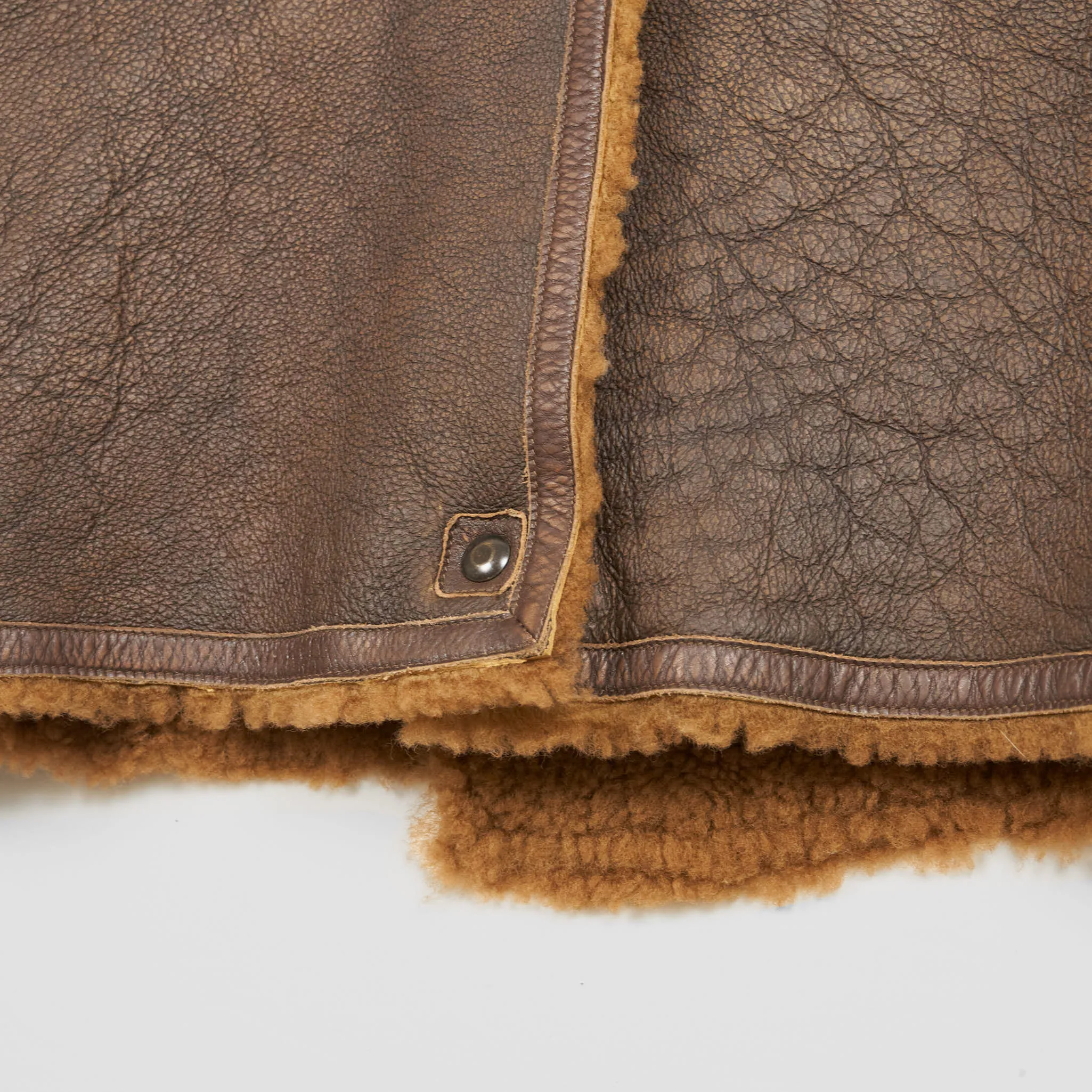 Double RL Leather Shearling Coat
