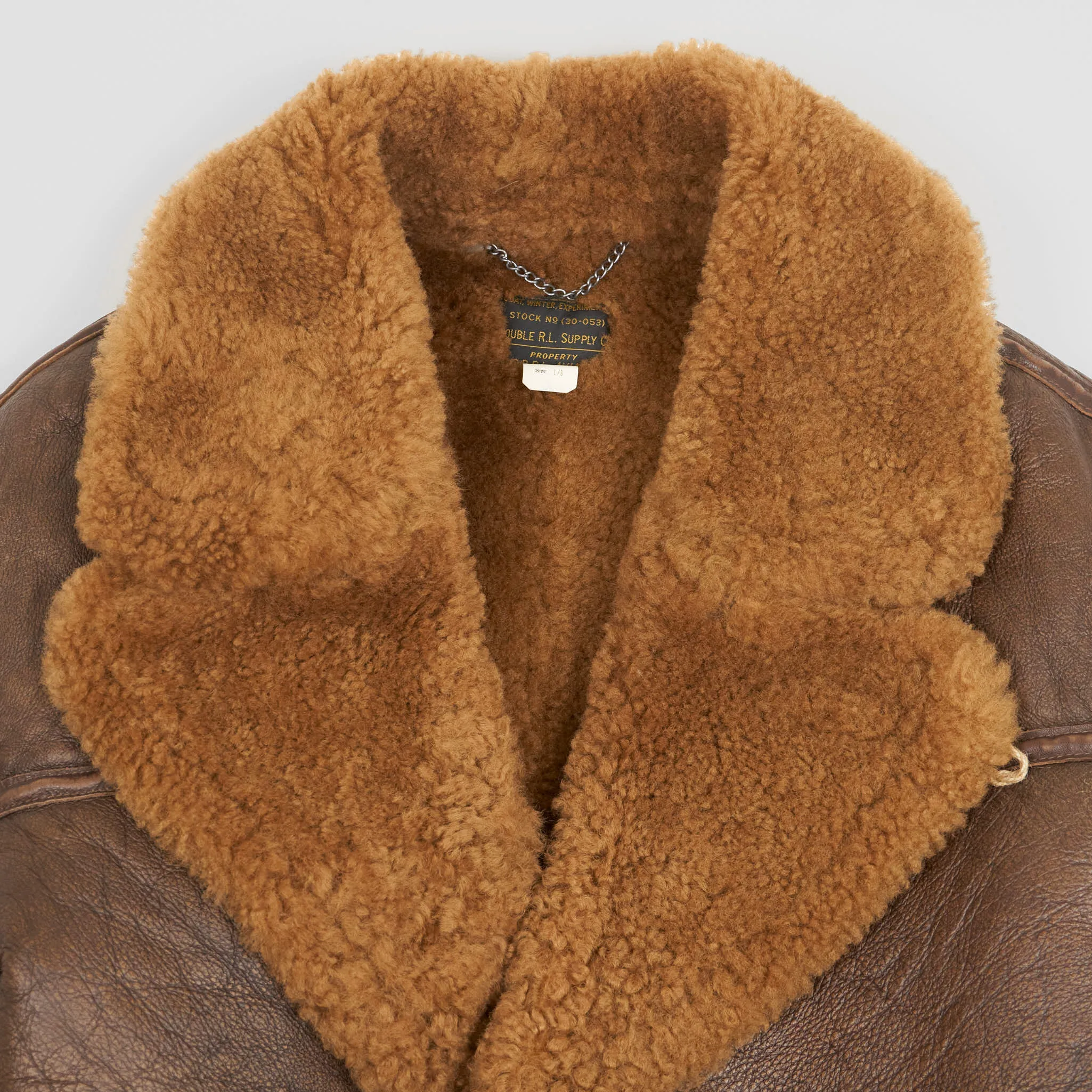 Double RL Leather Shearling Coat