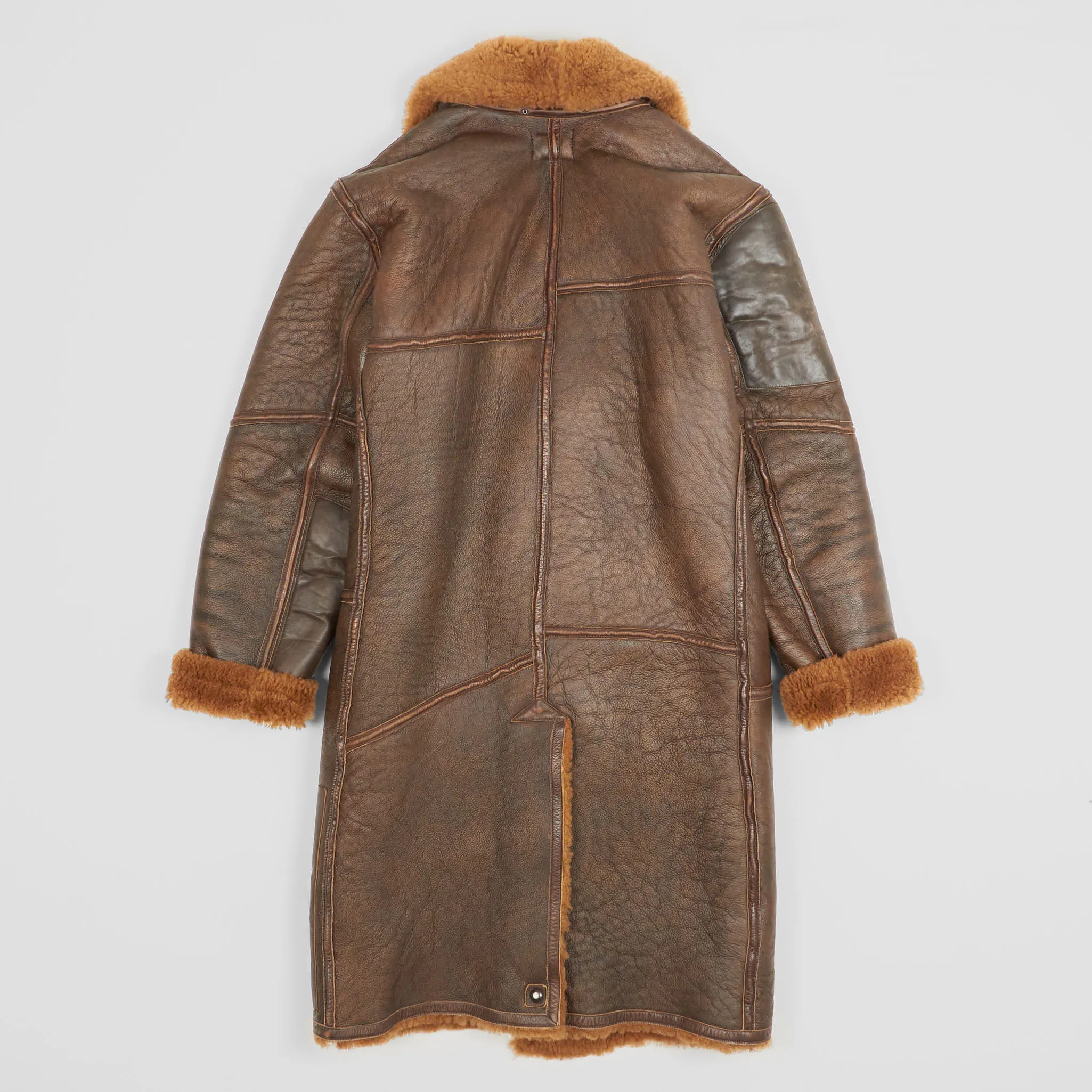 Double RL Leather Shearling Coat
