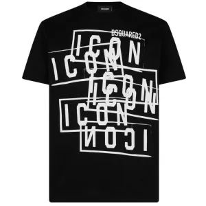Dsquared2 Icon Stamps Logo Black T-Shirt