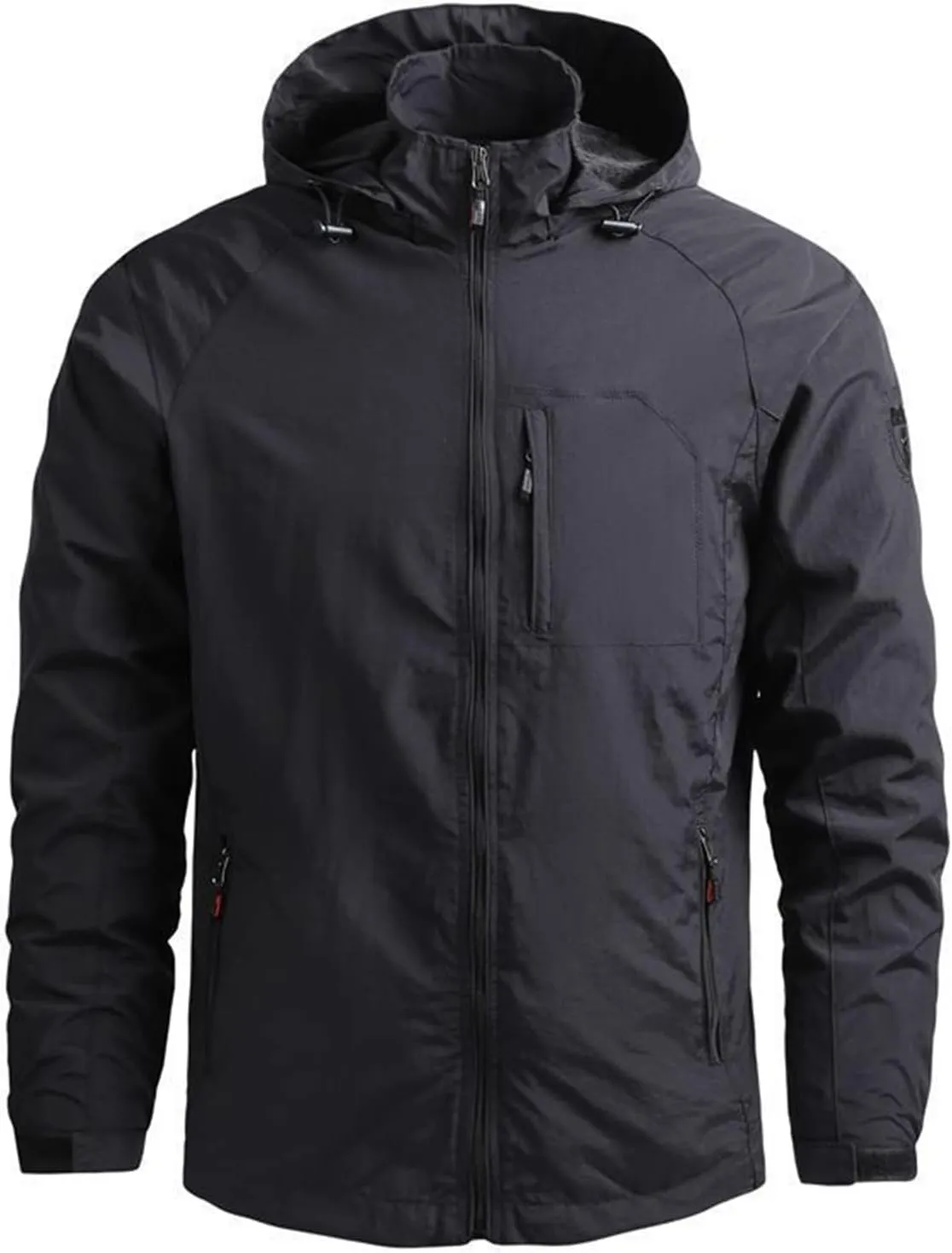 DuDubaby Heated Jacket for Men Golf Jacket Autumn Long Sleeve Splicing Sweatshirt Top Tee Blouse Jacket Coat Lined Denim
