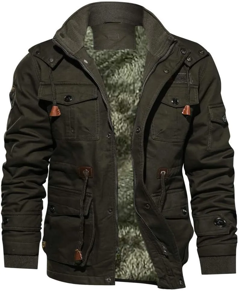 DuDubaby Men's Casual Camouflage Sports Sweatshirt Long Sleeve Zipper Hooded Jacket Coat