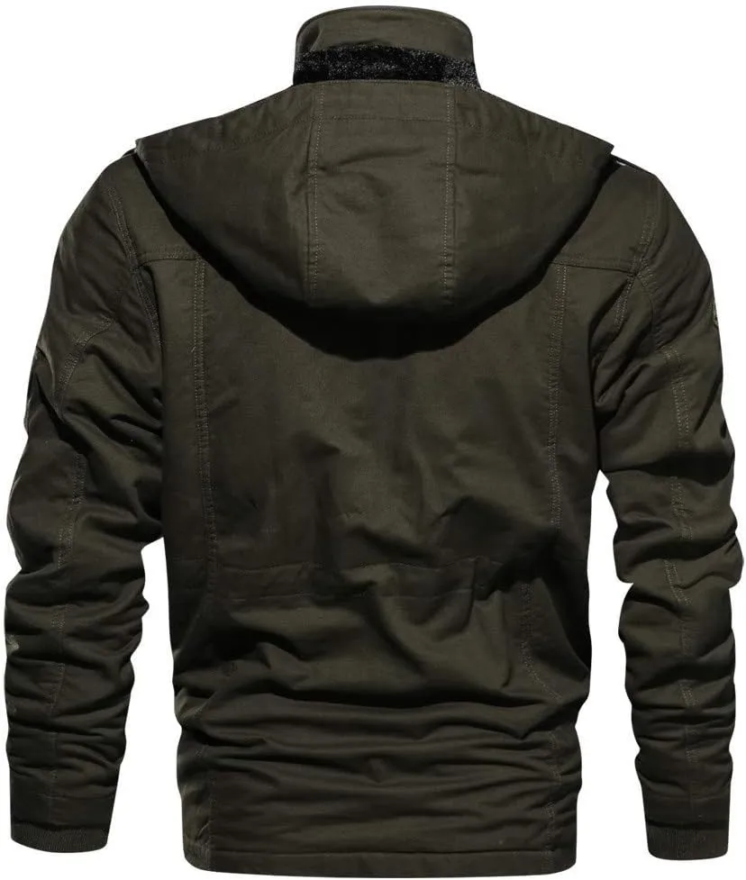DuDubaby Men's Casual Camouflage Sports Sweatshirt Long Sleeve Zipper Hooded Jacket Coat