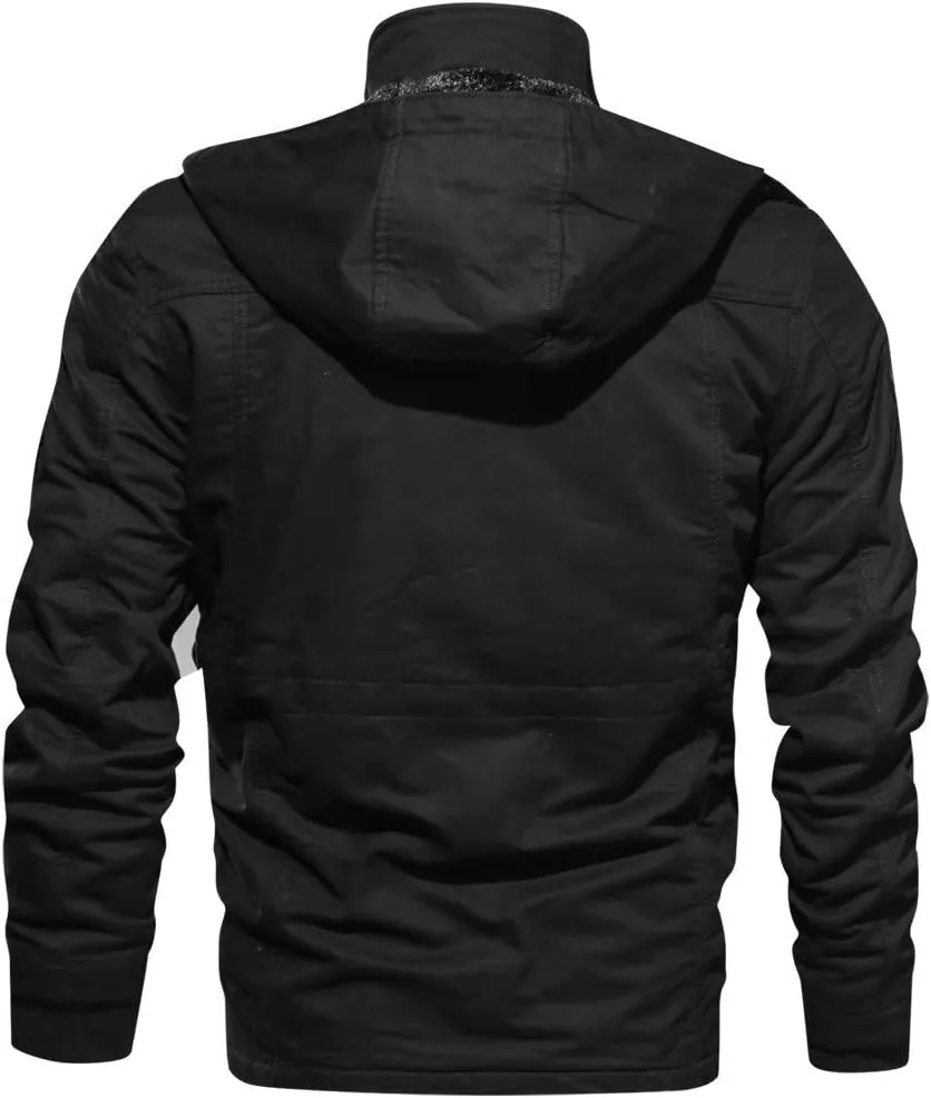 DuDubaby Men's Casual Camouflage Sports Sweatshirt Long Sleeve Zipper Hooded Jacket Coat