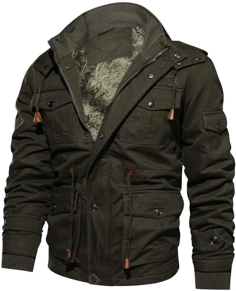 DuDubaby Men's Casual Camouflage Sports Sweatshirt Long Sleeve Zipper Hooded Jacket Coat
