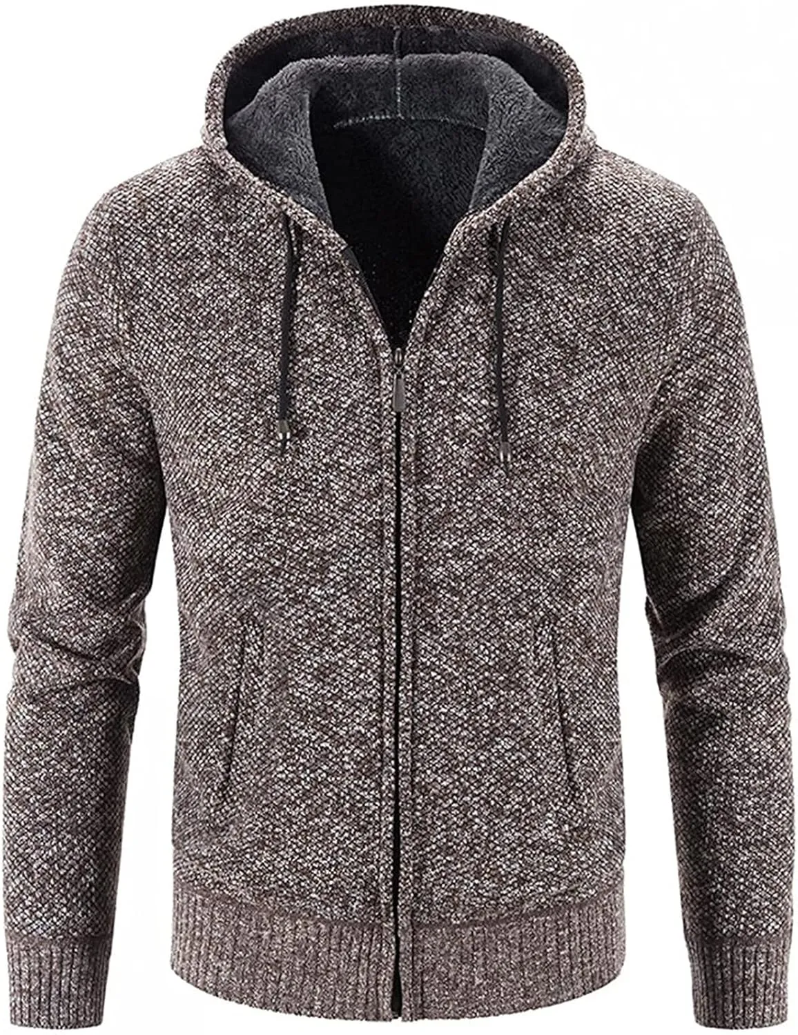 DuDubaby Men's Leather Jacket Active Jacket Fashion Long Sleeve Warm Camouflage Printed Hooded Jacket Top Polyester Jacket
