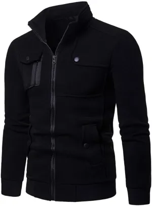 DuDubaby Mens Windbreaker Jackets Lightweight Men's Winter Thickened Pocket Cotton Coat Outwear Coat