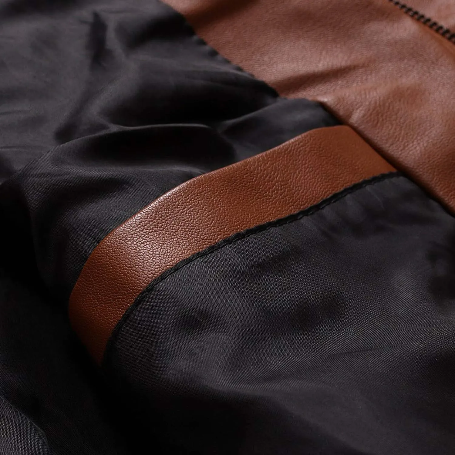 DuDubaby Winter Men's Casual Stand Collar Leather Jacket Coat Mens Lightweight Jacket