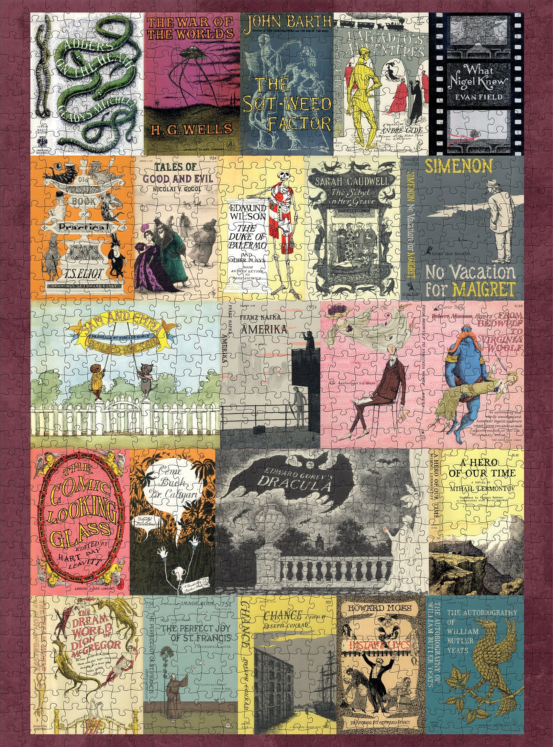 Edward Gorey's Book Covers 1000-Piece Jigsaw Puzzle