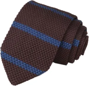 Elfeves Men's Skinny Knit Tie Vintage Smart Patterned Solid Color Casual Necktie