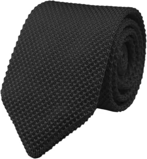 Elfeves Men's Skinny Knit Tie Vintage Smart Patterned Solid Color Casual Necktie