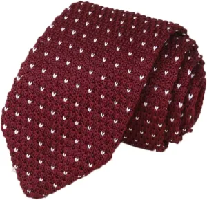 Elfeves Men's Skinny Knit Tie Vintage Smart Patterned Solid Color Casual Necktie