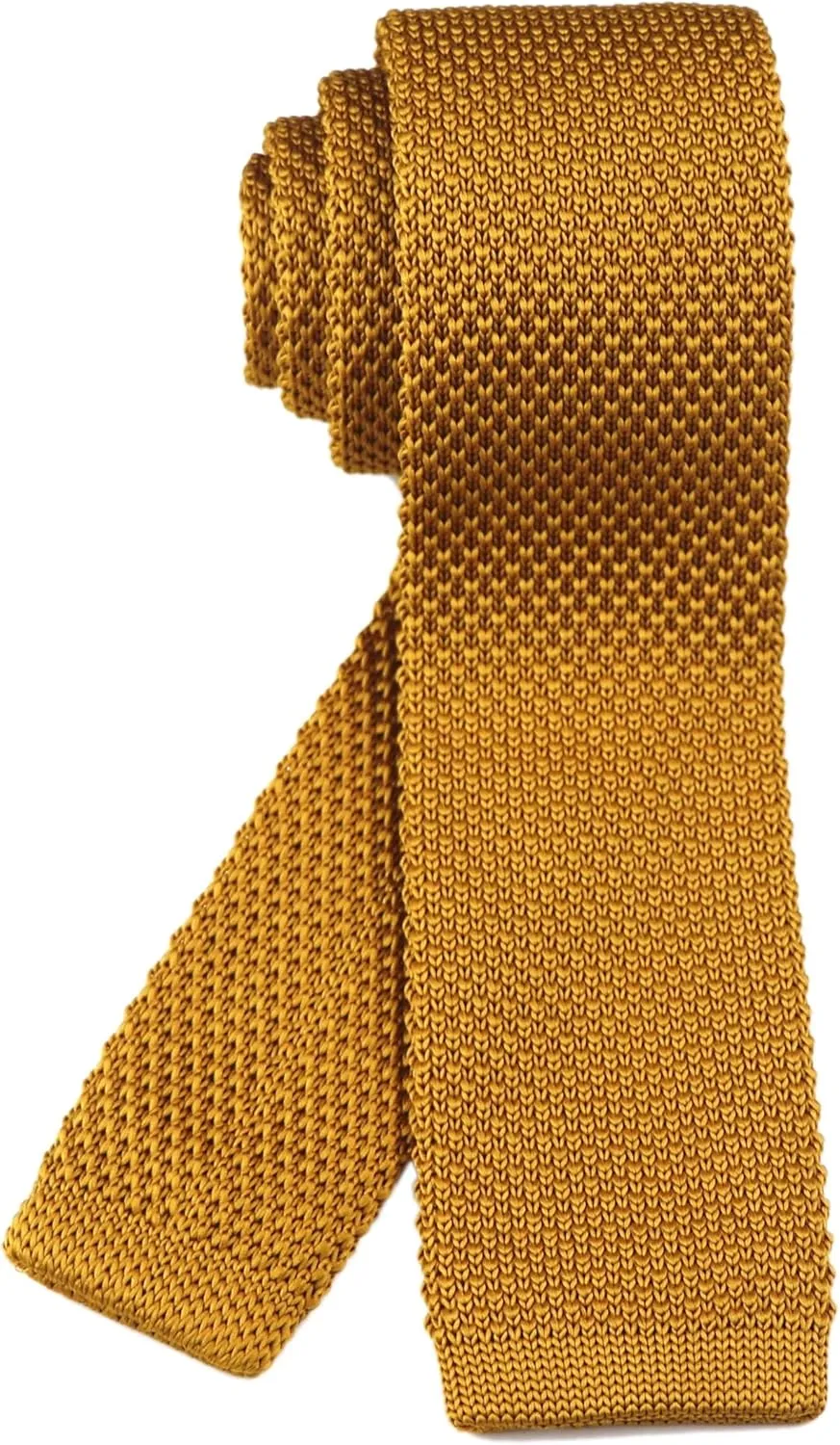 Elfeves Men's Solid Color Knit Tie Skinny Formal Flat-end Smart Sock Neckties
