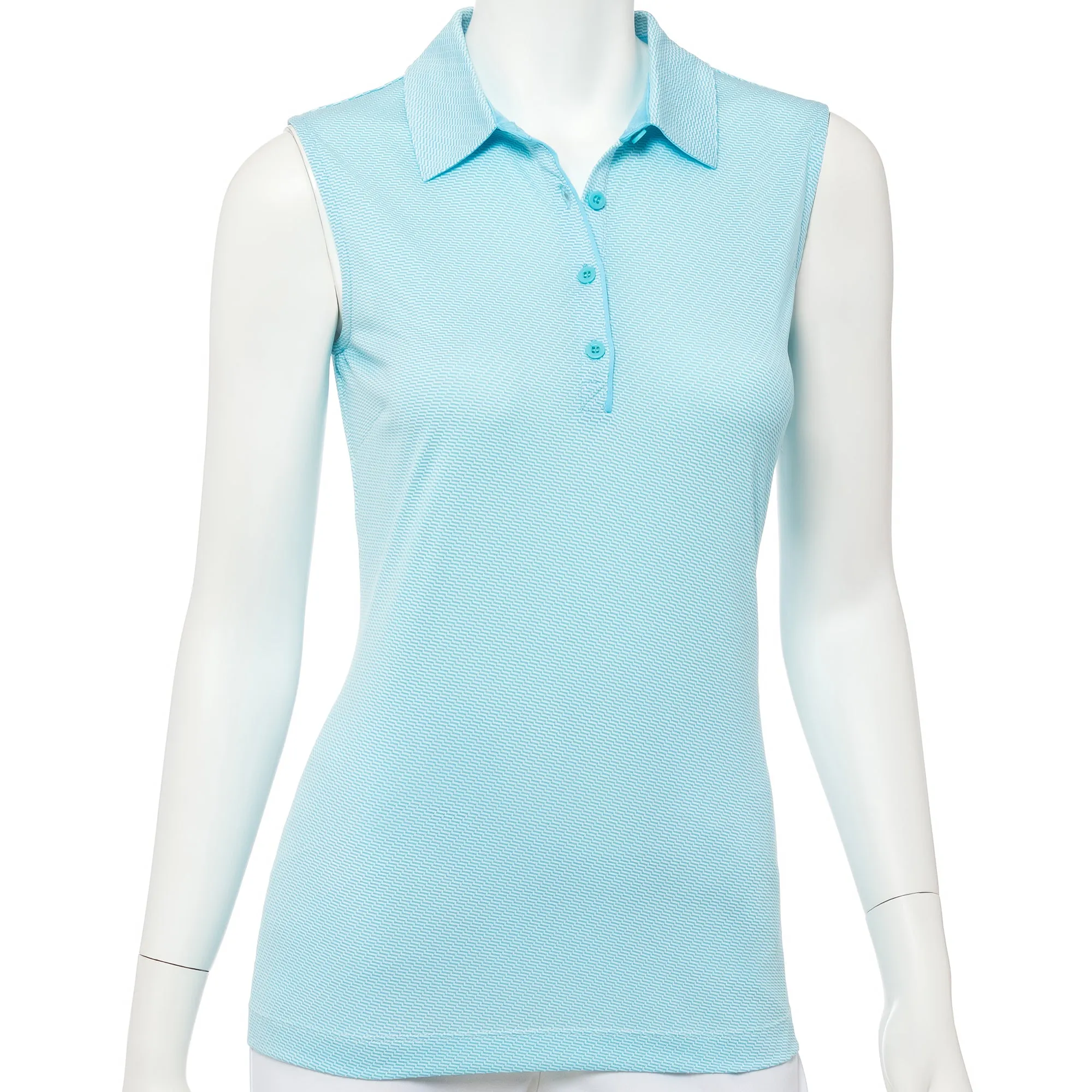 EP NY Geometric Jacquard Womens Sleeveless Golf Polo