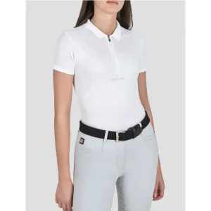 Equiline Ladies Seamless Polo Shirt Corinac White