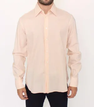 Ermanno Scervino Orange Cotton Striped Casual Shirt Top