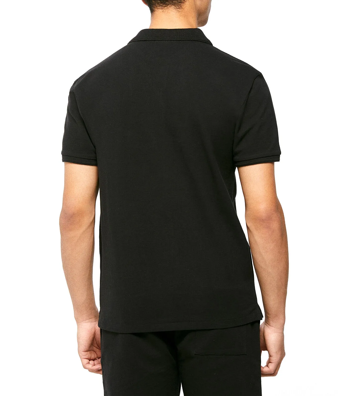 Essential Slim Fit Piqué Polo Shirt Black
