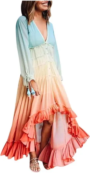 Evening Gowns for Women Formal Long Sleeve Sexy Halter Neck Dresses Long Sleeve Fall Wedding Bodycon Formal Dresses