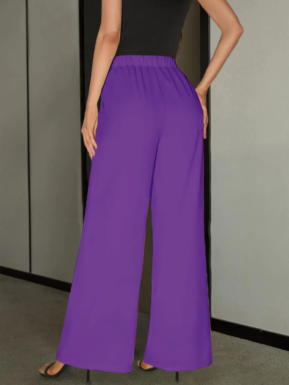 EXTRO&VERT Women Suit Two Pieces Outfit Long Sleeve Business Casual Blazer Jacket with Wide Leg Pant Suit Set for Work