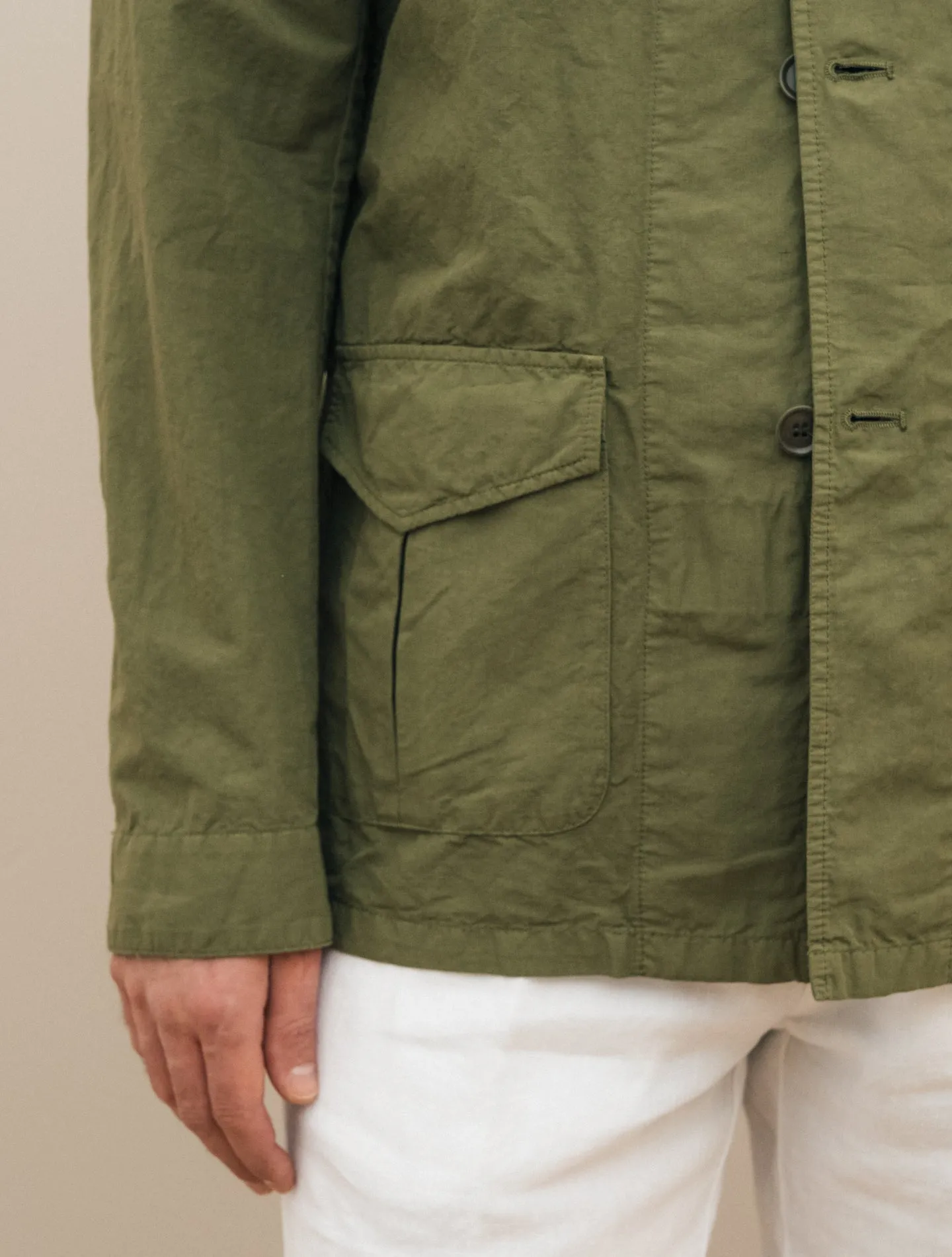 Fandango Cotton Linen Jacket Military