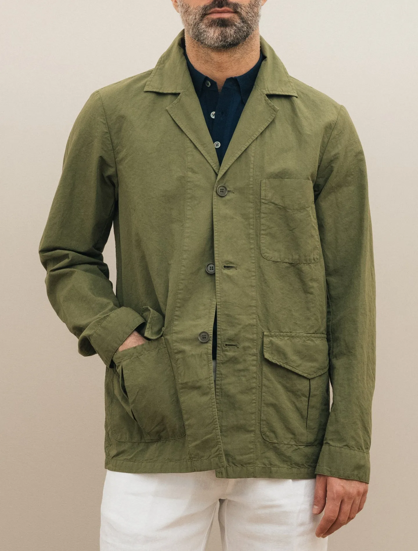 Fandango Cotton Linen Jacket Military