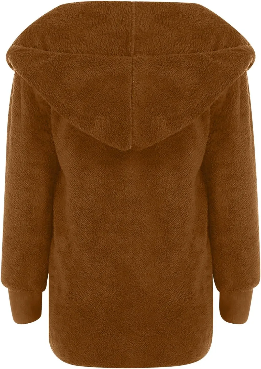 fartey Womens Oversized Fleece Jackets Zip Up Long Sleeve Hoodies Comfy Soft Fuzzy Sherpa Coats Outerwear with Pockets