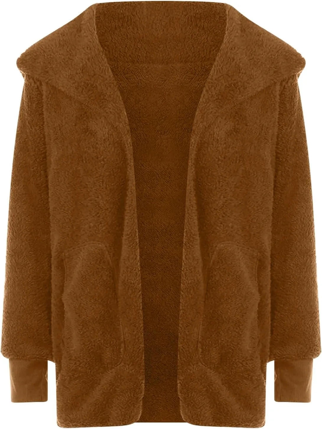 fartey Womens Oversized Fleece Jackets Zip Up Long Sleeve Hoodies Comfy Soft Fuzzy Sherpa Coats Outerwear with Pockets