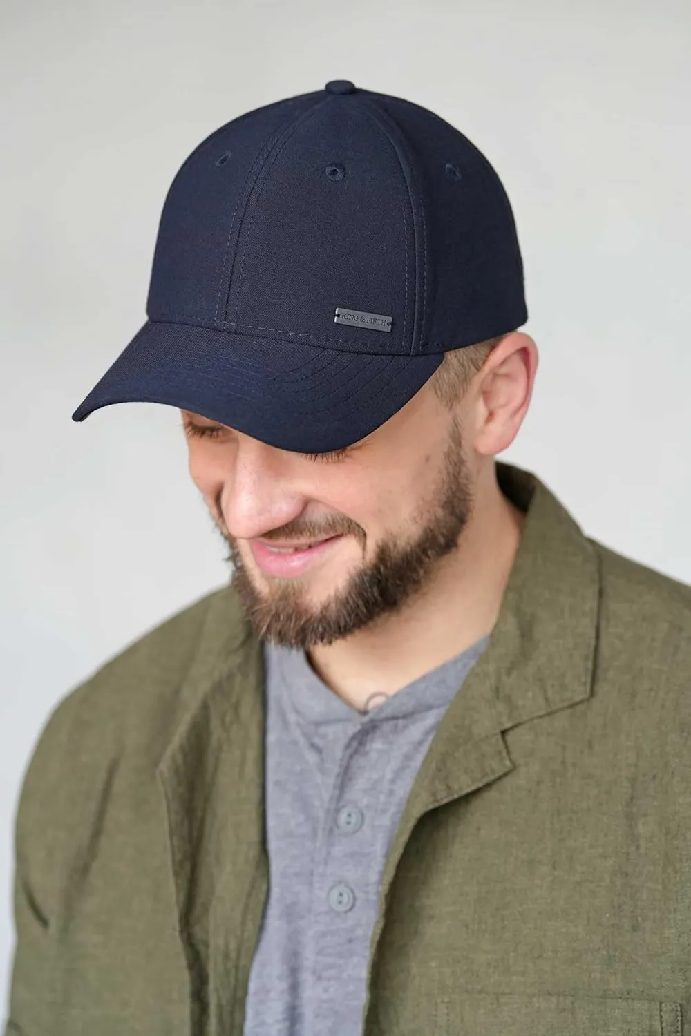 Fashion Baseball Hats for Men by King & Fifth | The Senna Baseball Cap with Low Profile & Menswear Fabric   Baseball Caps