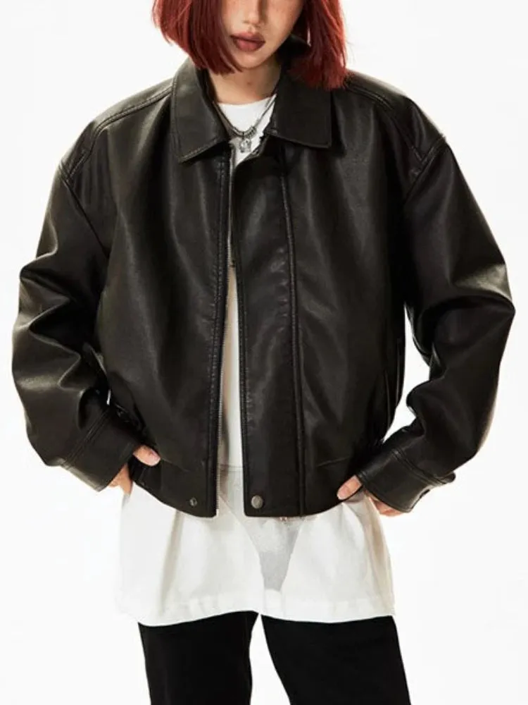 Faux Leather Biker Jacket