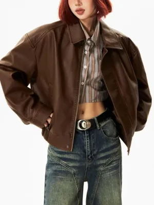 Faux Leather Biker Jacket