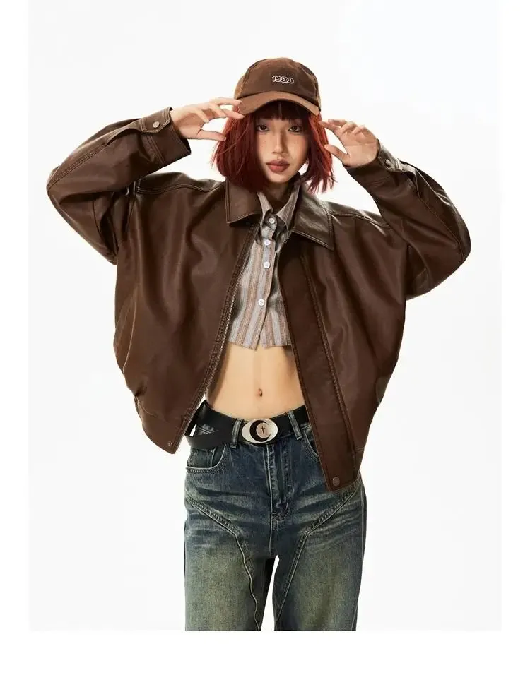 Faux Leather Biker Jacket