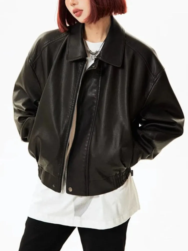 Faux Leather Biker Jacket