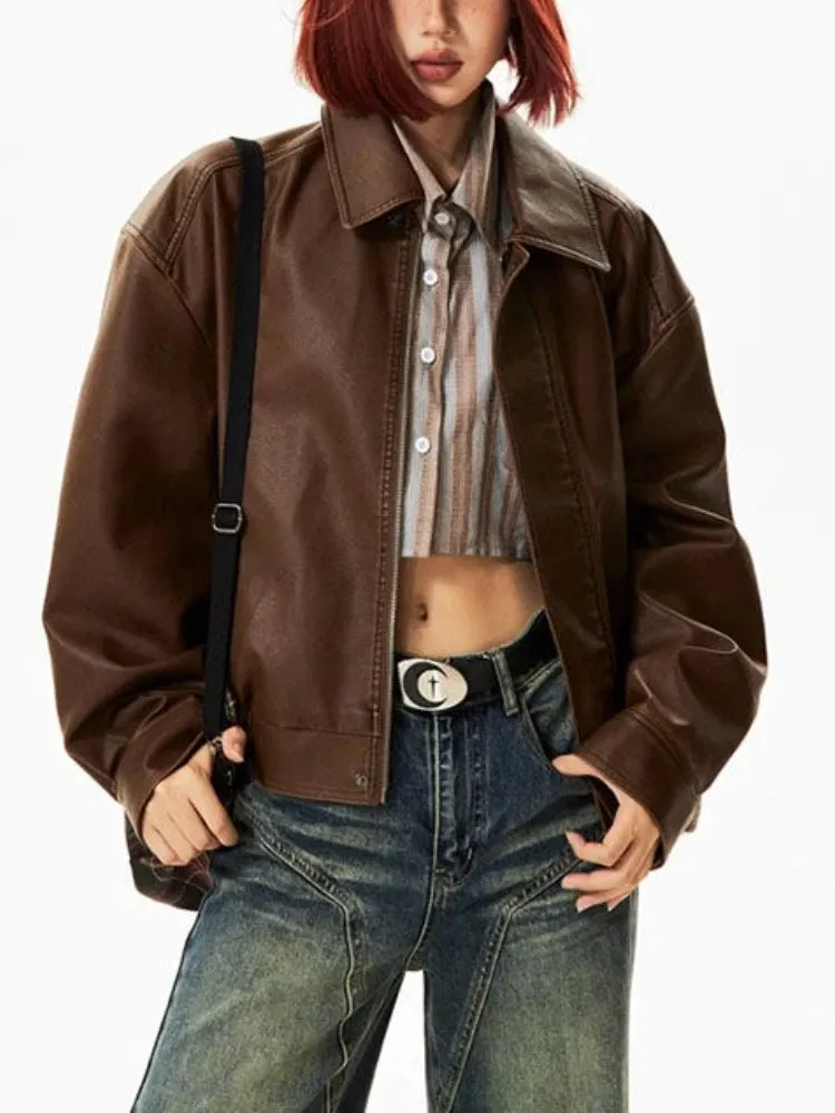 Faux Leather Biker Jacket