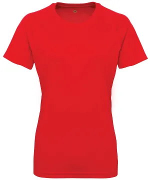 Fire Red - Women's TriDri® panelled tech tee