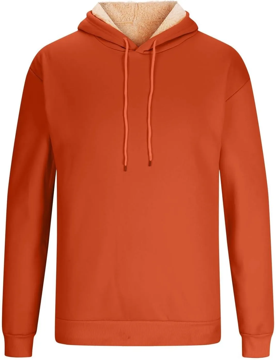 Fleece Lined Sweatshirts Hoodie for Men Crewneck Warm Sherpa Thermal Pullover/Zip Hoodie Winter Clothes