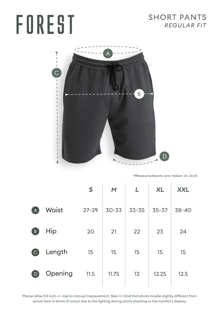 Forest Stretchable Ice Silk 15" Sport Shorts Quick Dry Short Pants Men | Seluar Pendek Lelaki - 60114