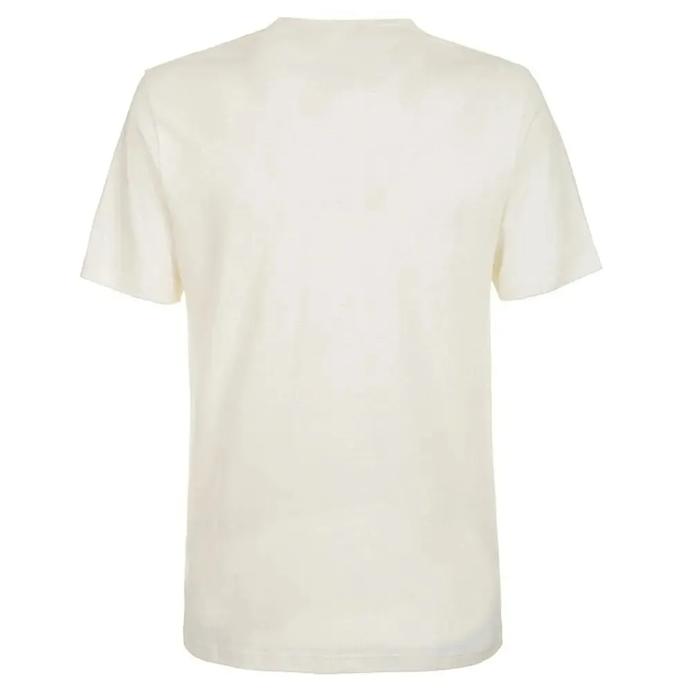 Fred Mello Elevated White Linen-Cotton Blend Tee