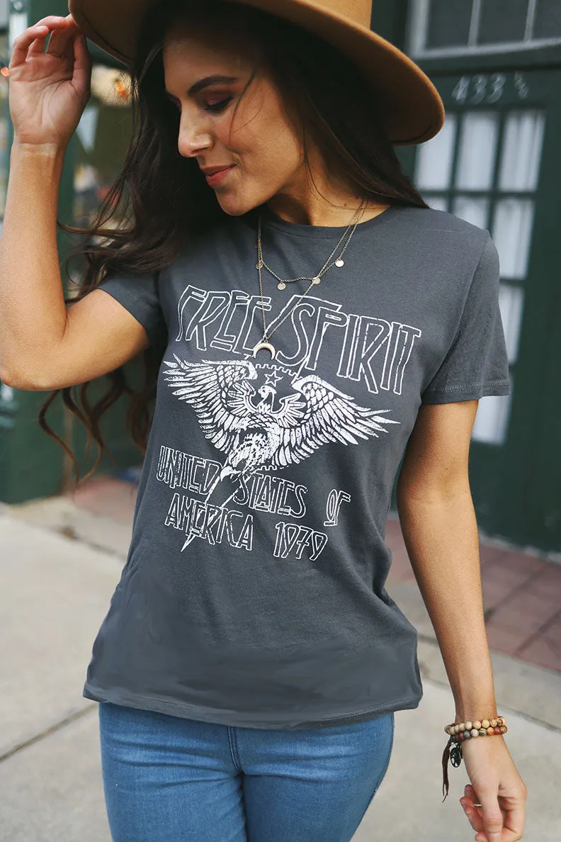 Free Spirit Graphic Tee - Grey