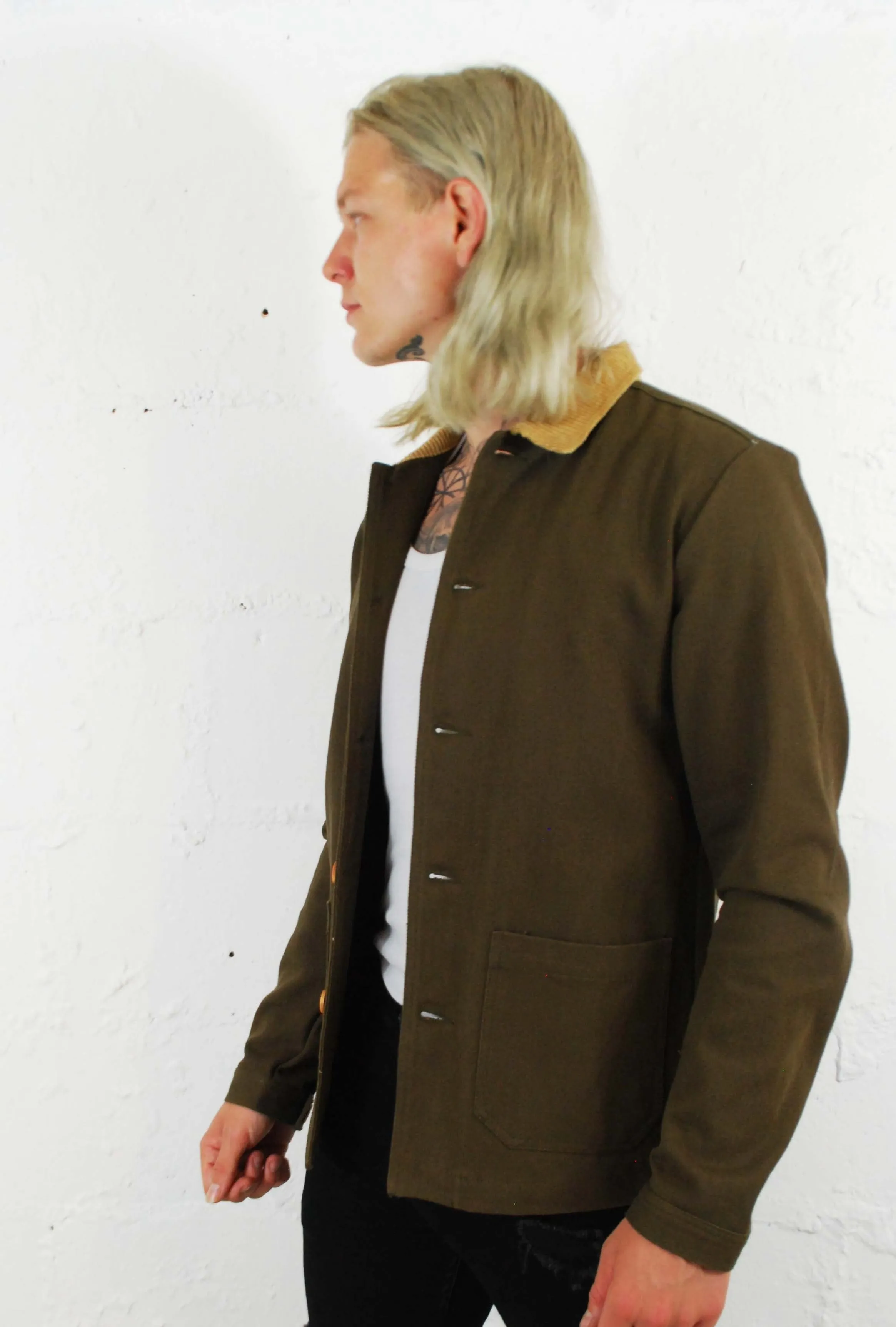 French Cotton Twill Chore Jacket Corduroy